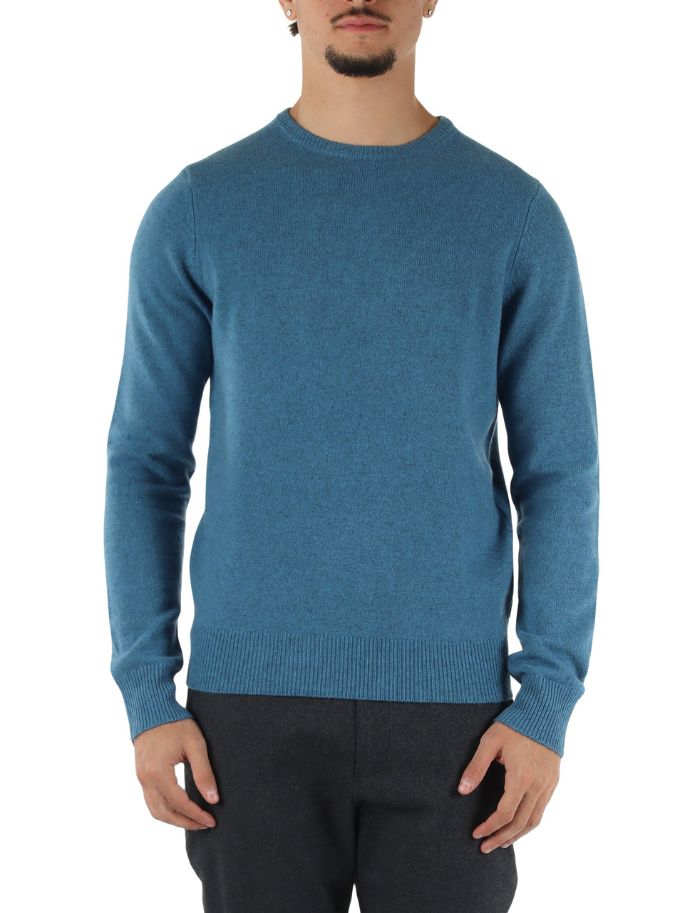 AZZURRO | Maglia girocollo LAGUNA in lana