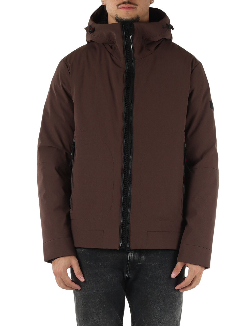 MARRONE | Giacca con cappuccio LOGE SRTR GRS 02