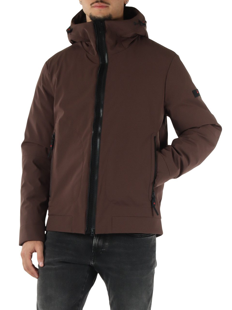 MARRONE | Giacca con cappuccio LOGE SRTR GRS 02