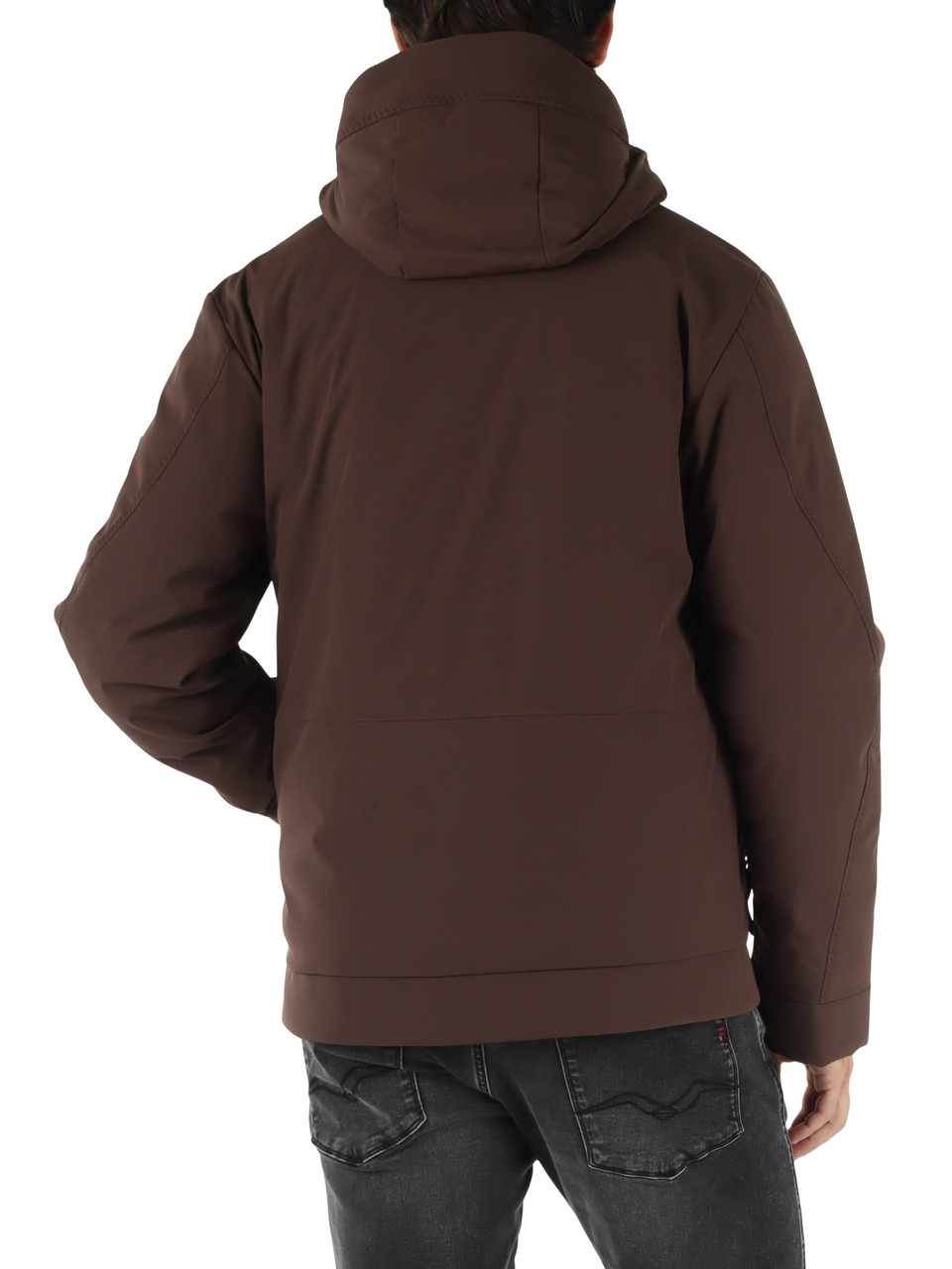 MARRONE | Giacca con cappuccio LOGE SRTR GRS 02