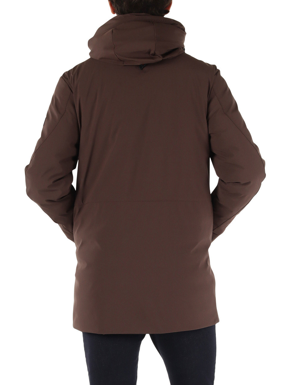MARRONE | Giacca tre quarti con cappuccio METIDE SRTR GRS 02