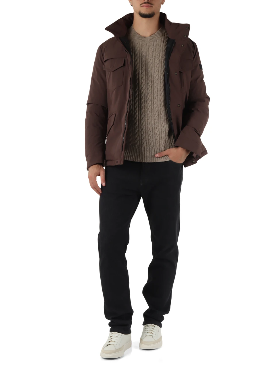 MARRONE | Giacca field STRIPES SRTR GRS 04