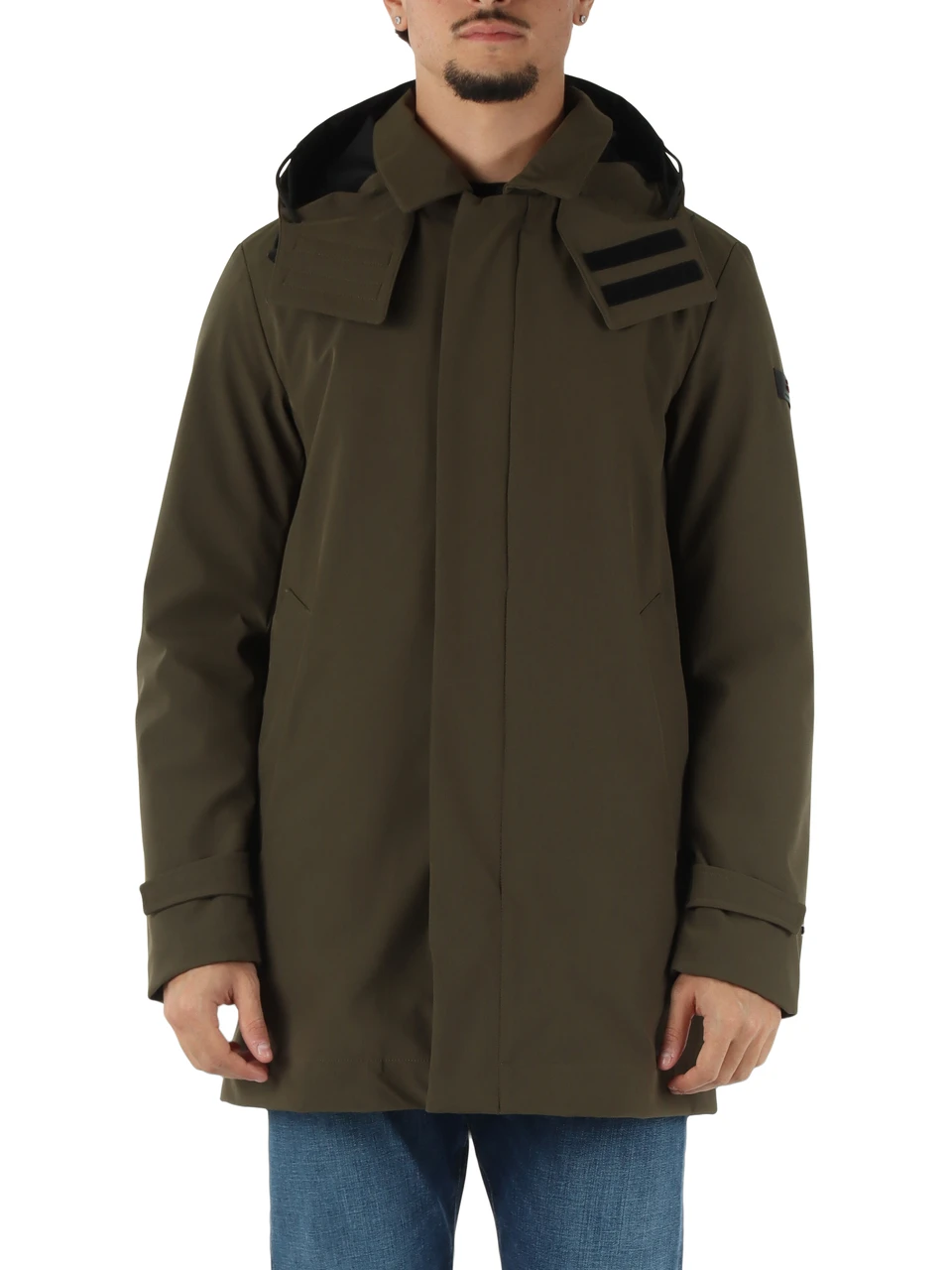 VERDE MILITARE | Giacca con cappuccio GROFF KPR GRS 01