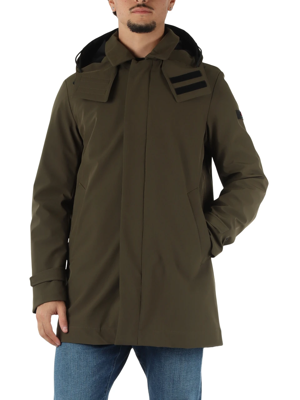 VERDE MILITARE | Giacca con cappuccio GROFF KPR GRS 01