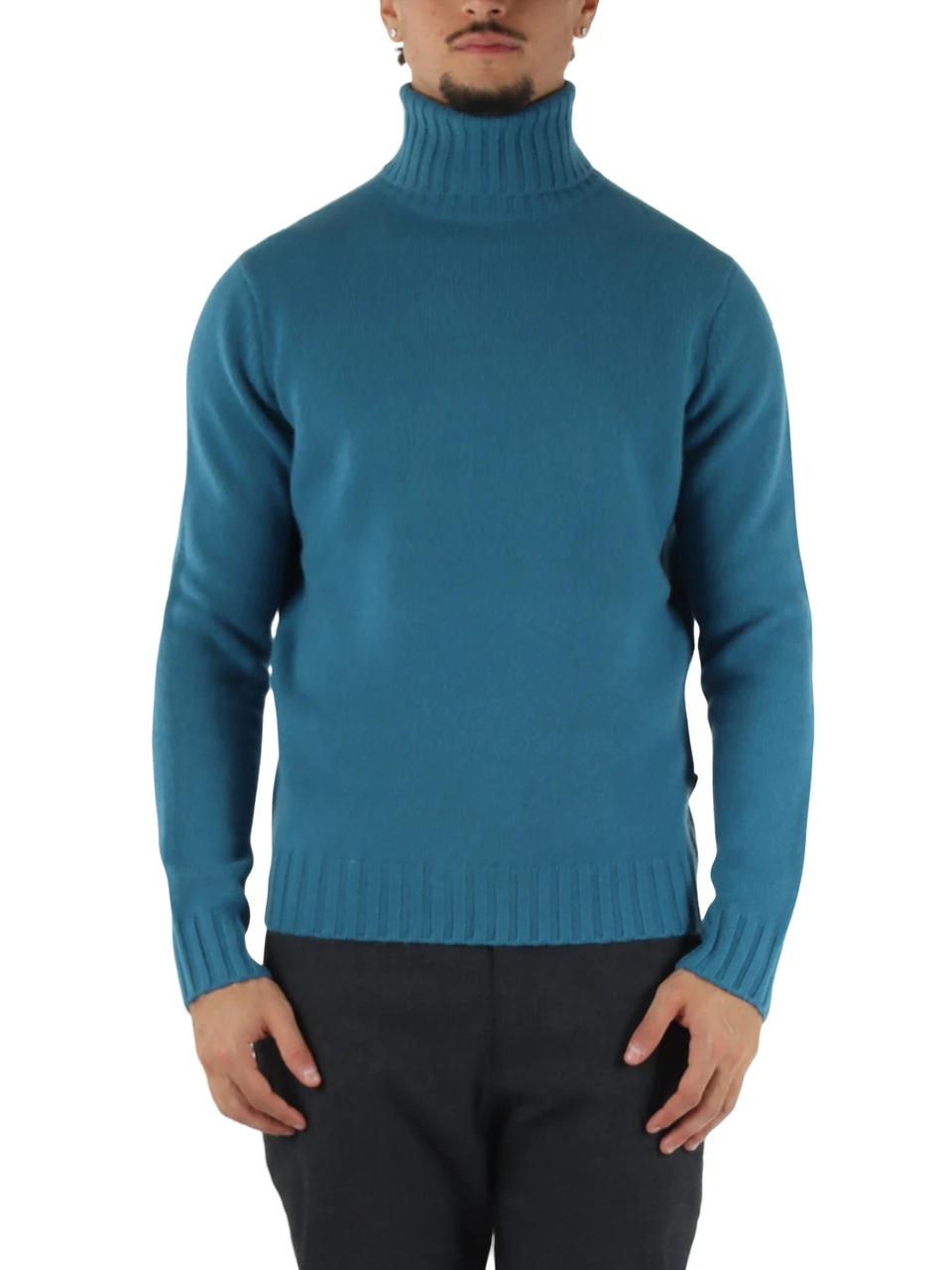 AZZURRO | Maglia collo alto BRUN in lana