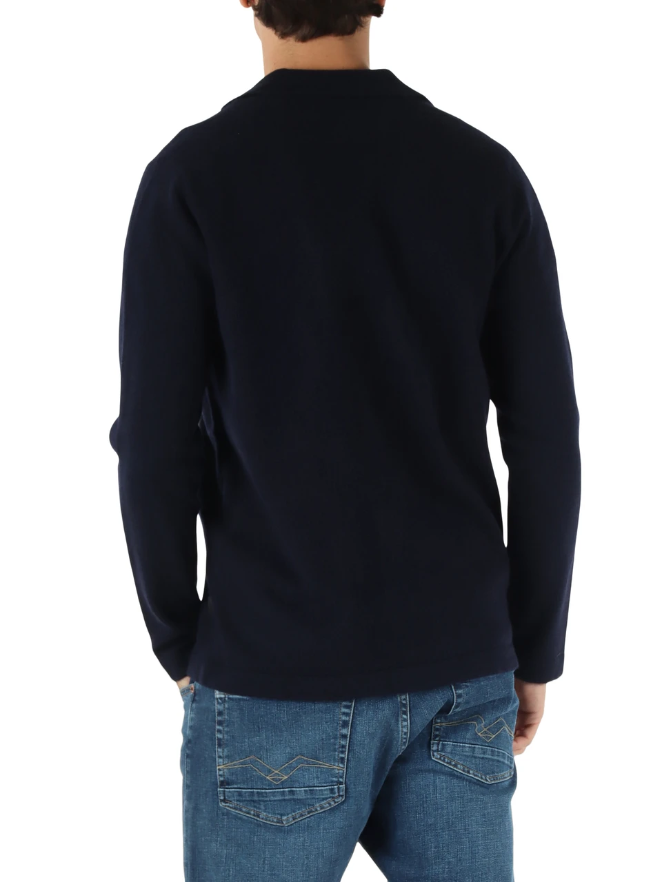 BLU SCURO | Cardigan a giacca ALBI in lana