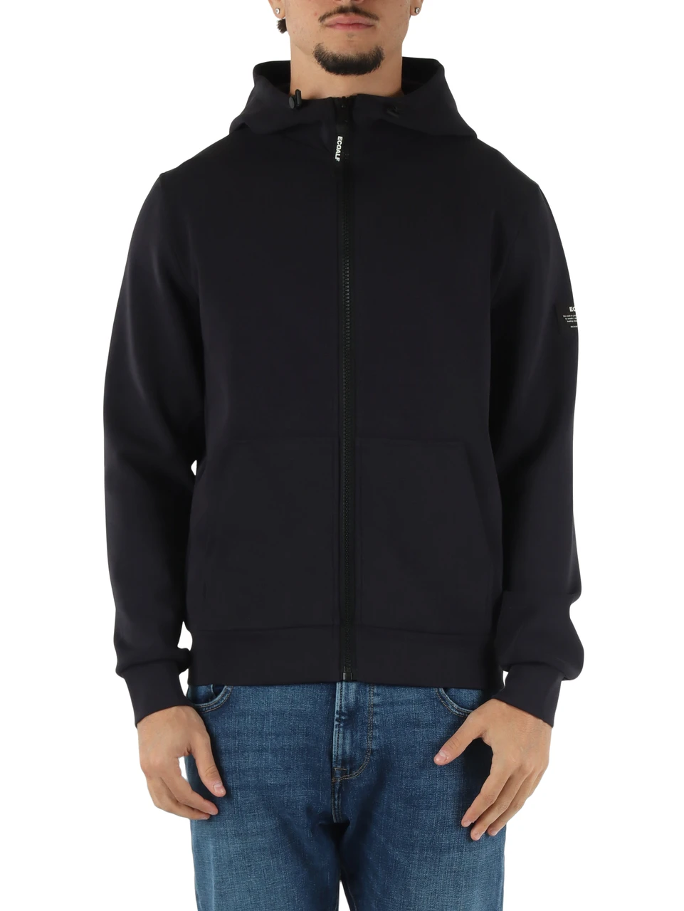 BLU SCURO | Felpa AGADIR con zip e cappuccio