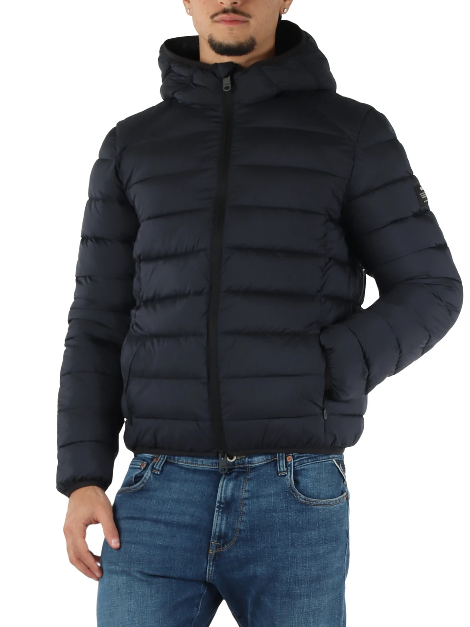 BLU SCURO | Giubbino trapuntato con cappuccio ASPENALF Primaloft