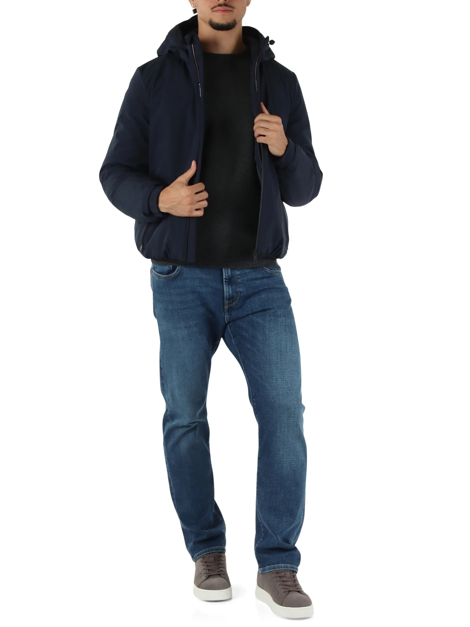 BLU SCURO | Giubbino con cappuccio CARTES