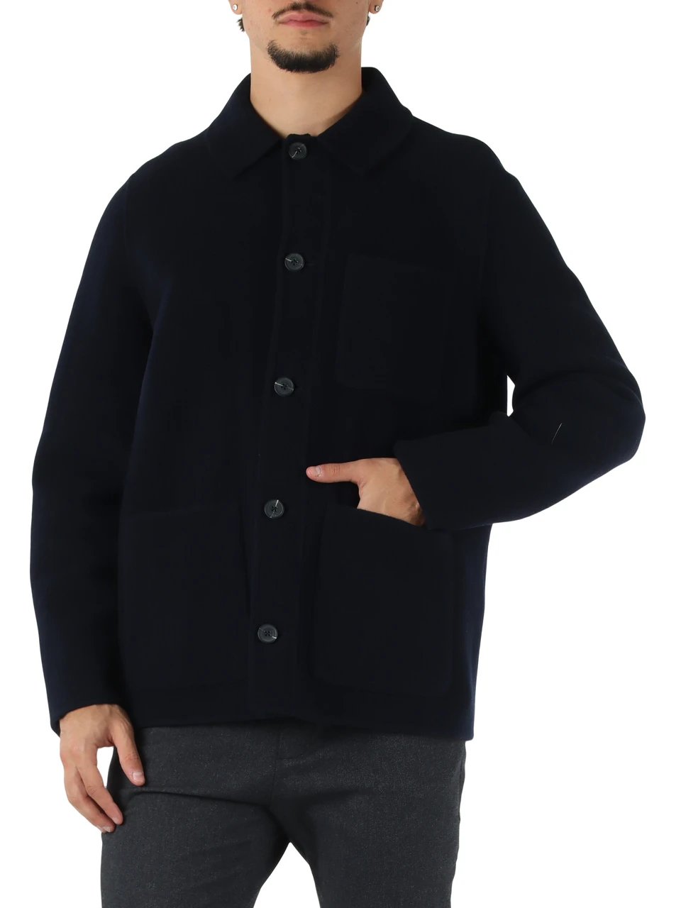 BLU SCURO | Cappotto in lana ARONE