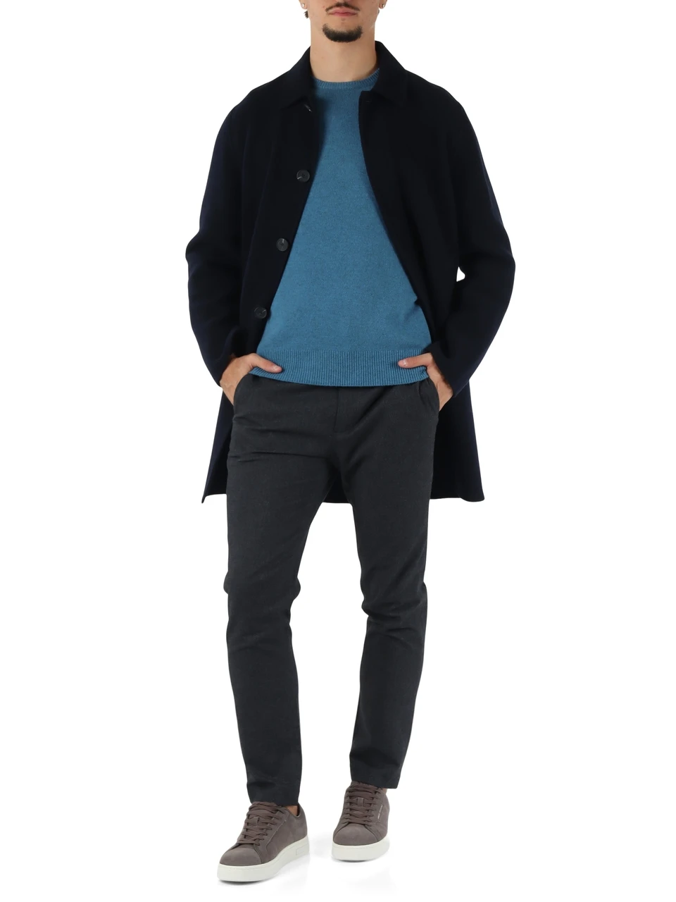 BLU SCURO | Cappotto in lana CRONOS