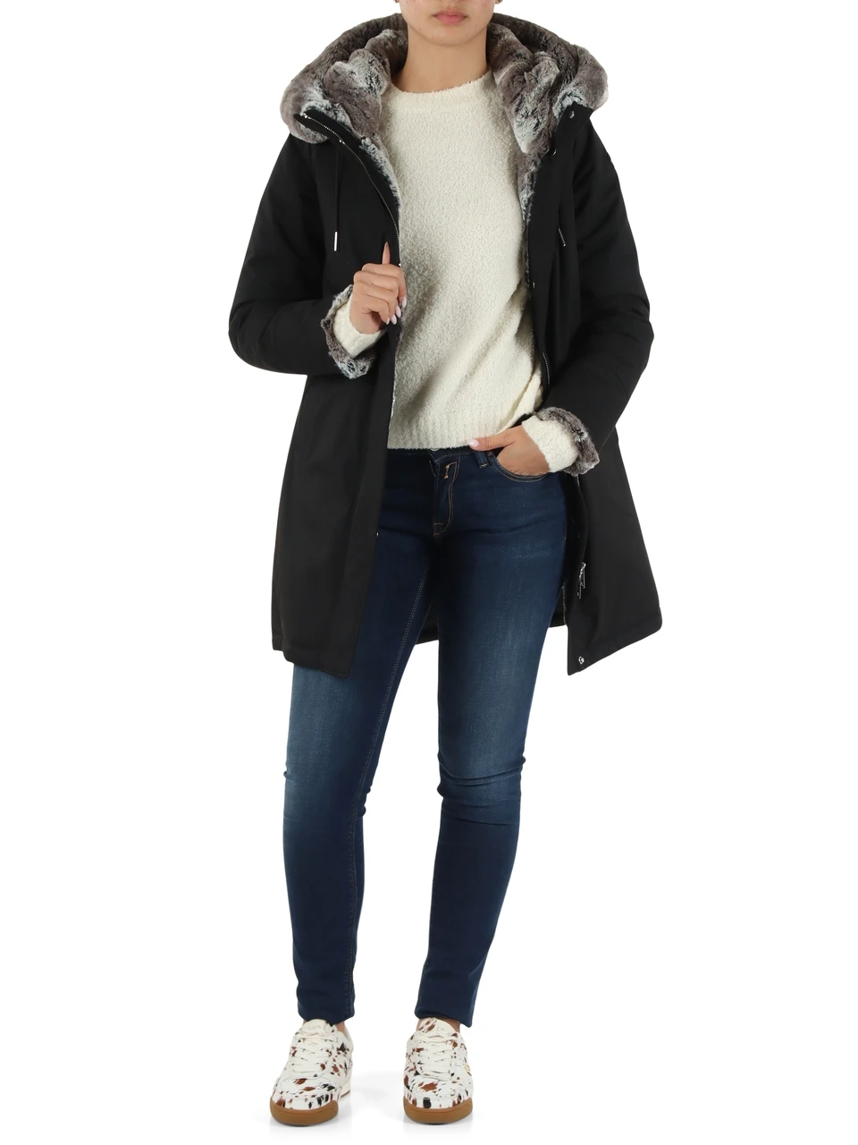 NERO | Giacca stile parka con cappuccio AUDRY 6.0/W
