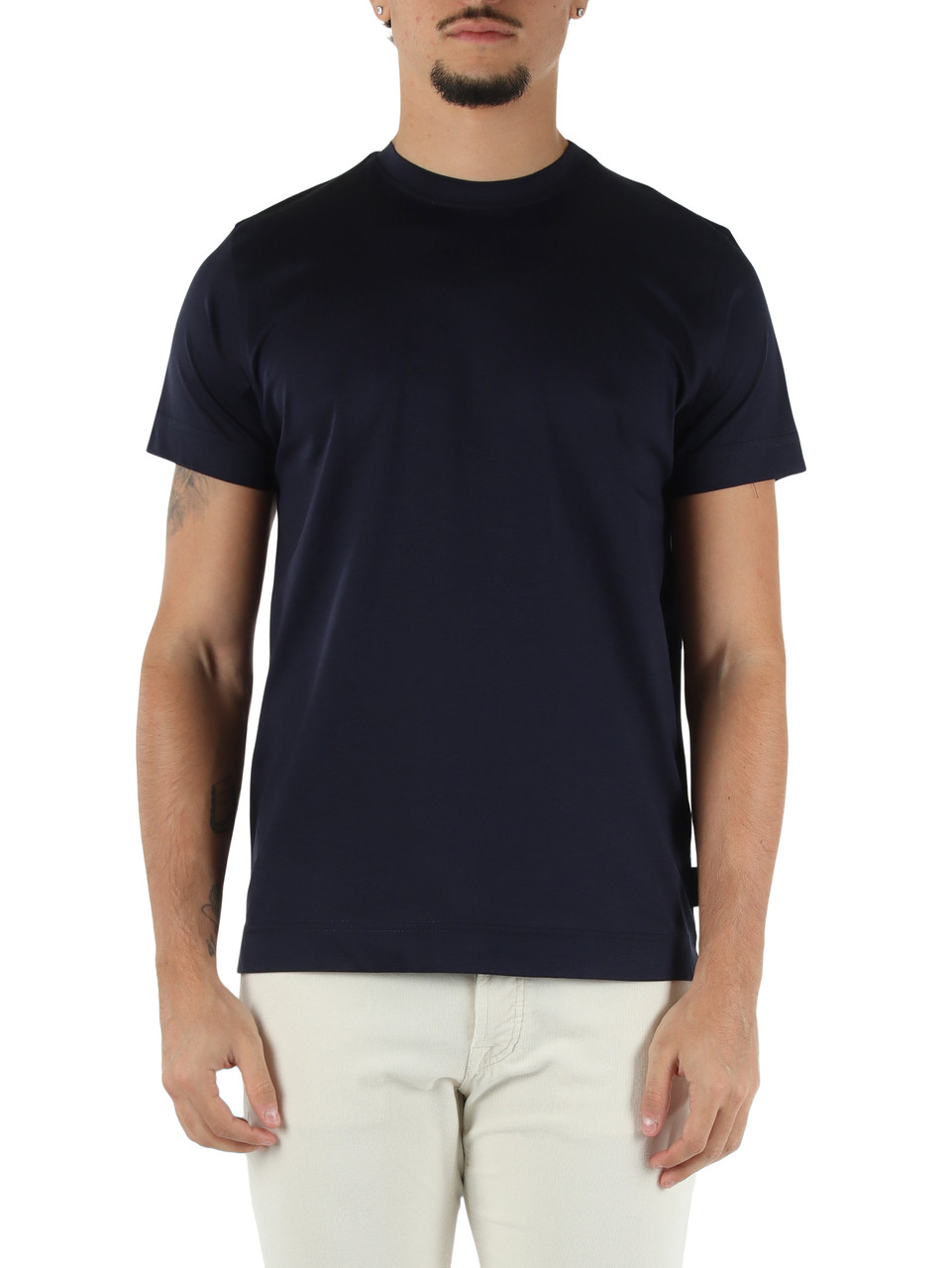 BLU SCURO | T-shirt regular fit in cotone