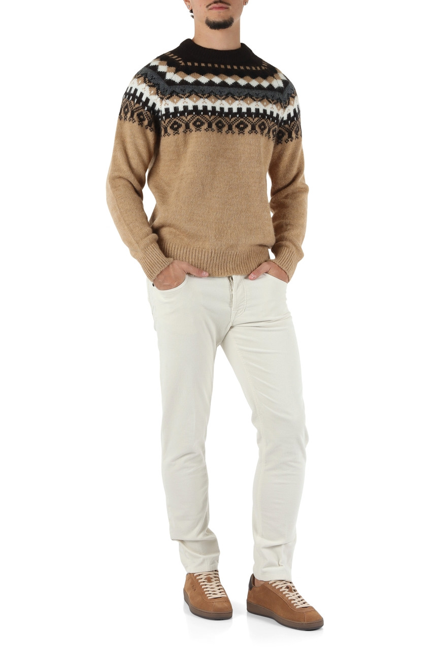 CAMMELLO | Maglia regular fit in misto lana, viscosa e alpaca