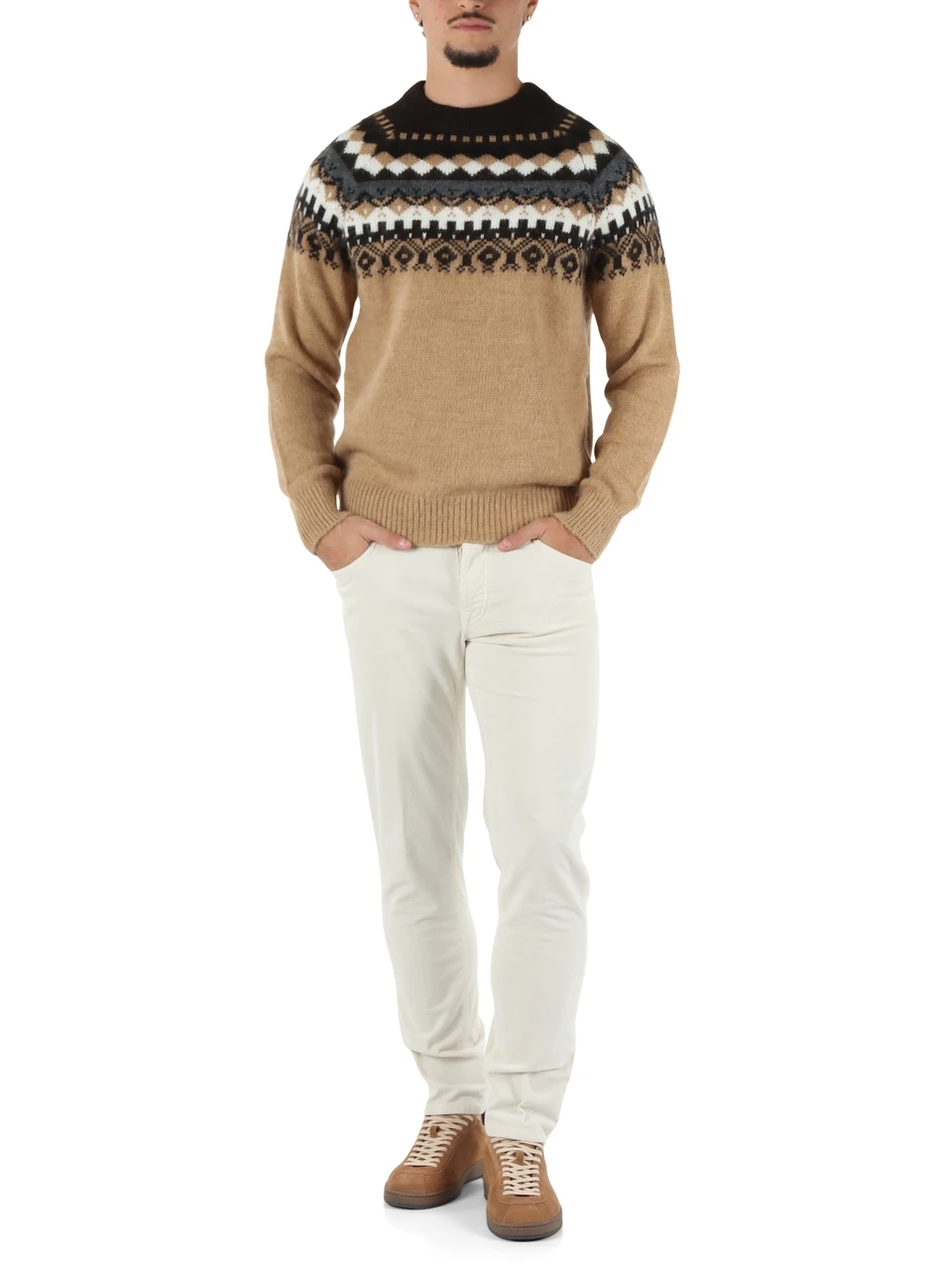 PANNA | Pantalone cinque tasche regular fit in velluto millerighe