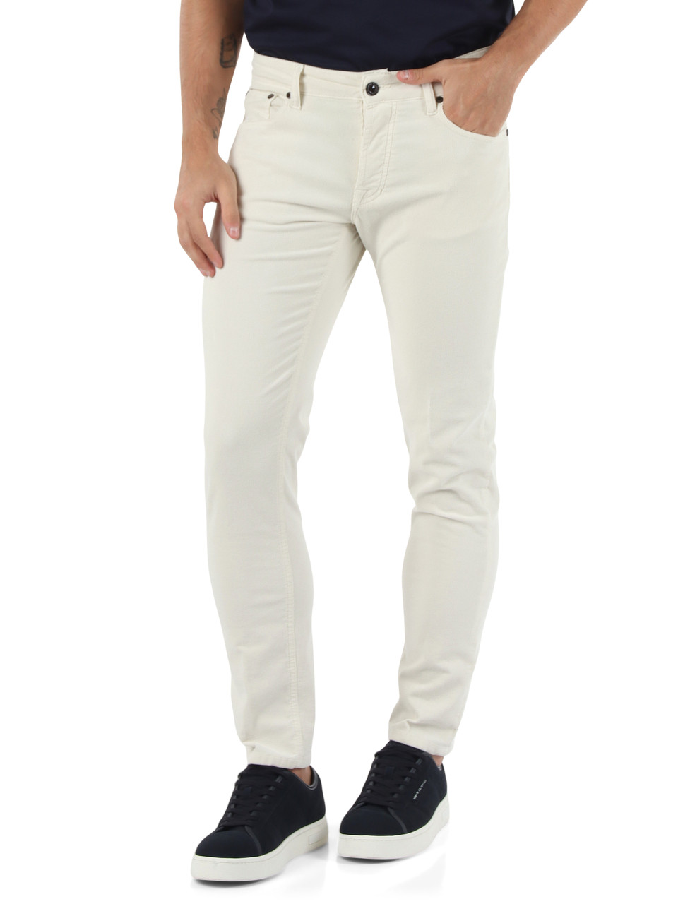 PANNA | Pantalone cinque tasche regular fit in velluto millerighe