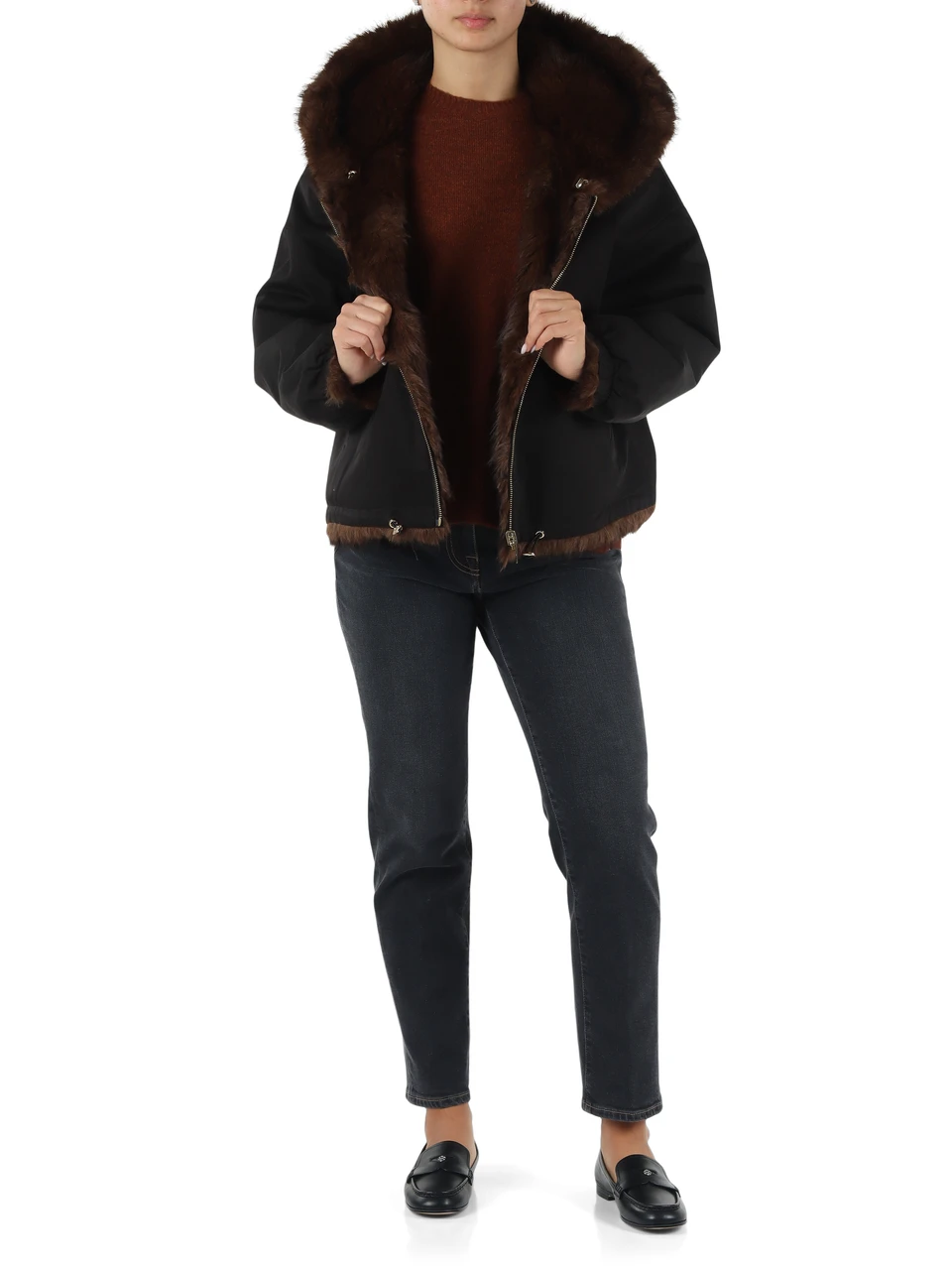 NERO | Giacca reversibile con cappuccio