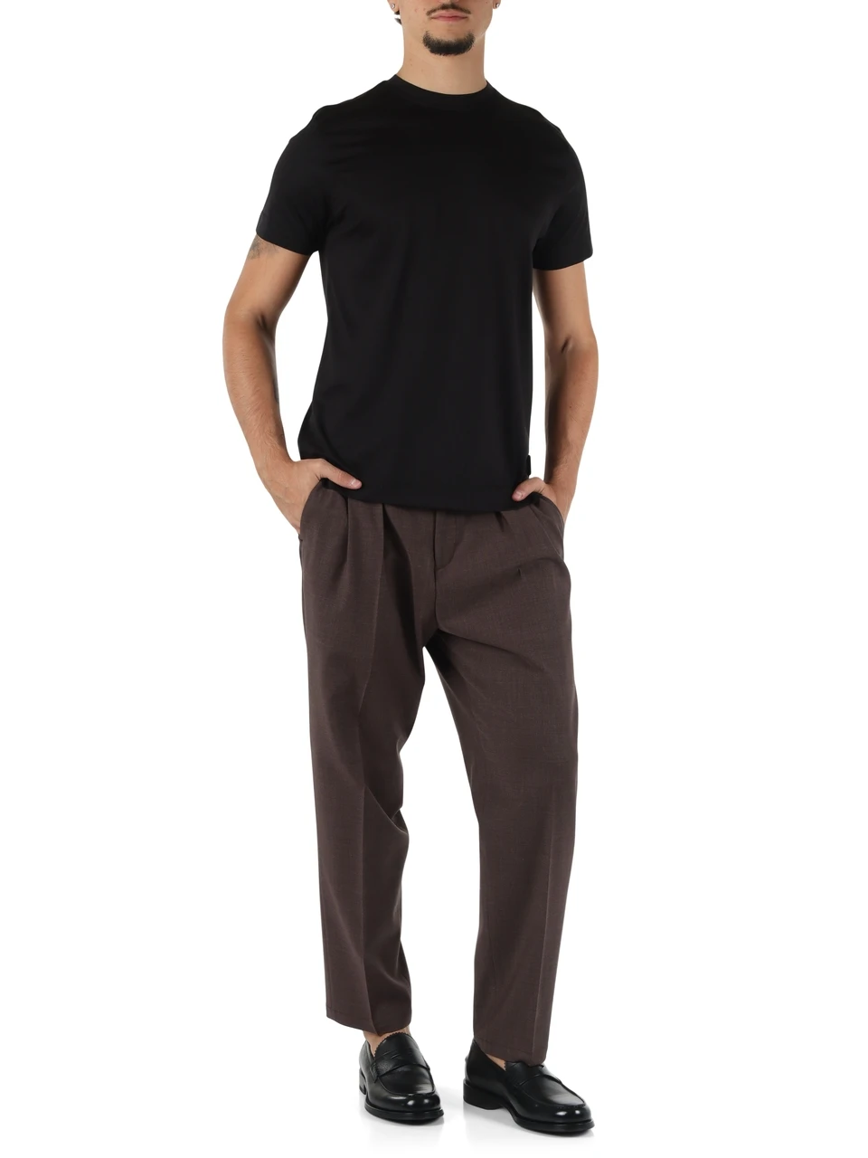 MARRONE | Pantalone slim fit JUNIOR in misto lana