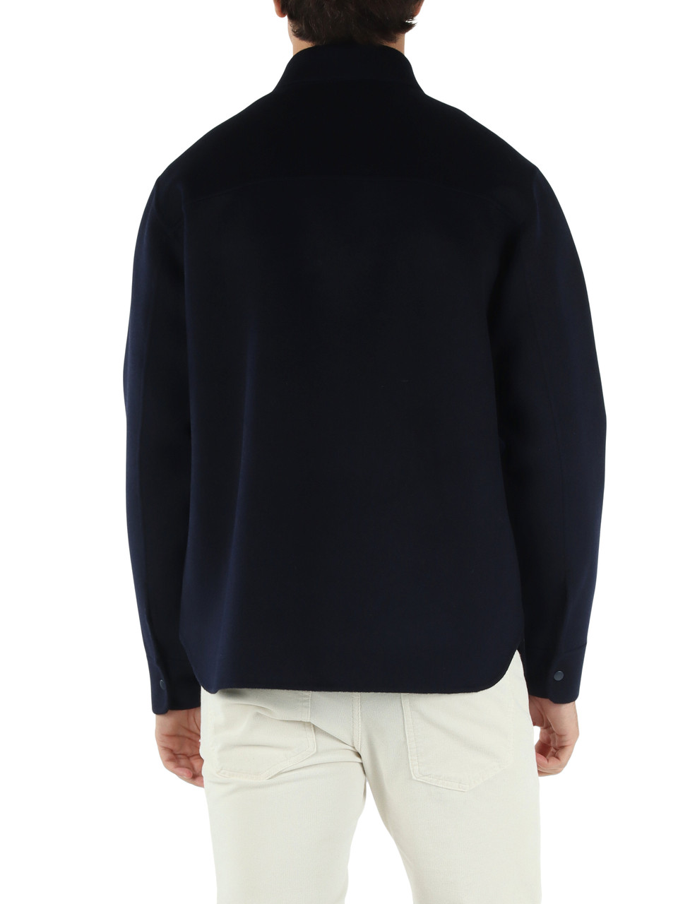 BLU SCURO | Overshirt 13 in lana double