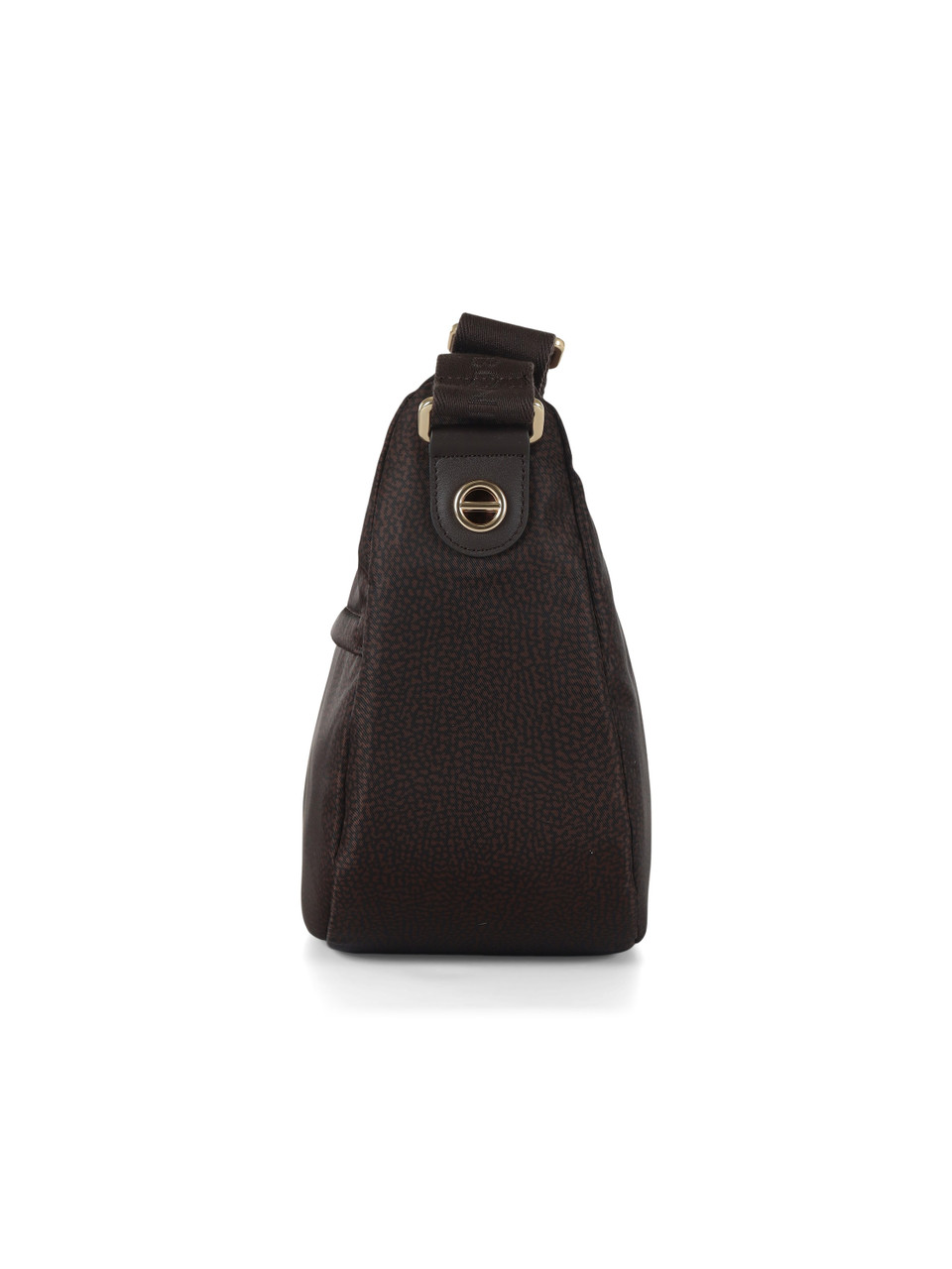 MARRONE | Borsa B-CLUB LUNA Middle in tessuto stampato OP