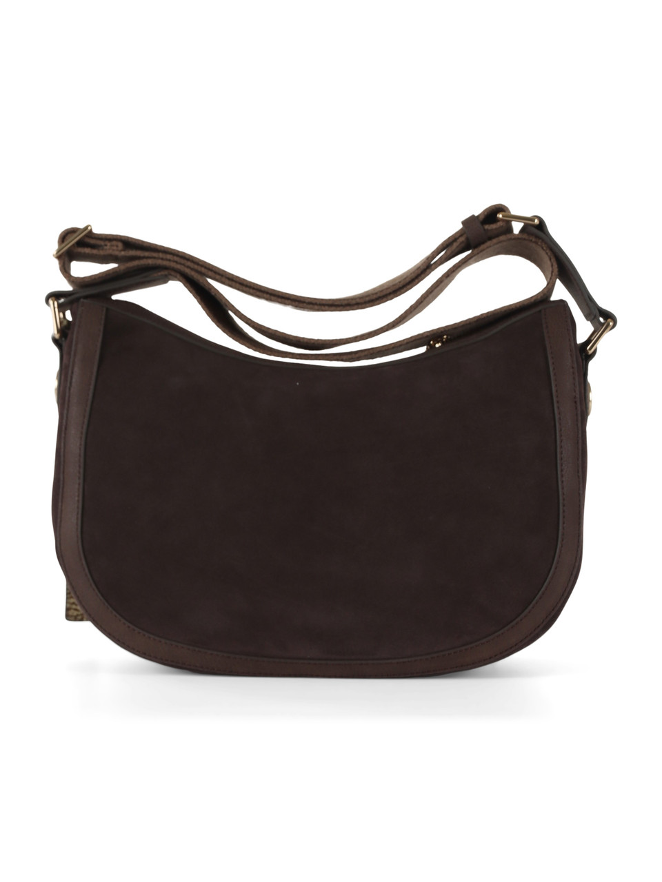 marrone scuro | Borsa a tracolla LUNA Small in suede