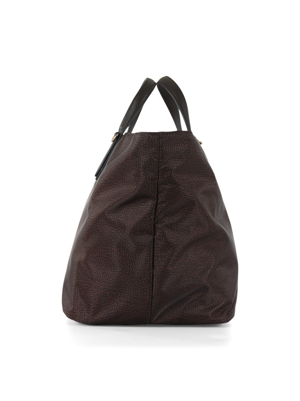 MARRONE | Borsa shopping ESCAPE in tessuto stampato OP