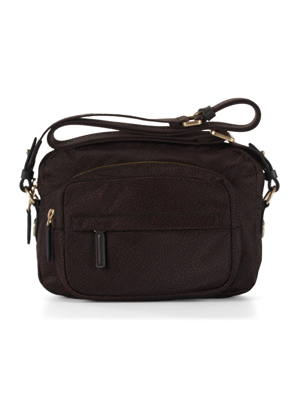 MARRONE | Borsa B-CLUB CAMERA CASE Small in tessuto stampato OP