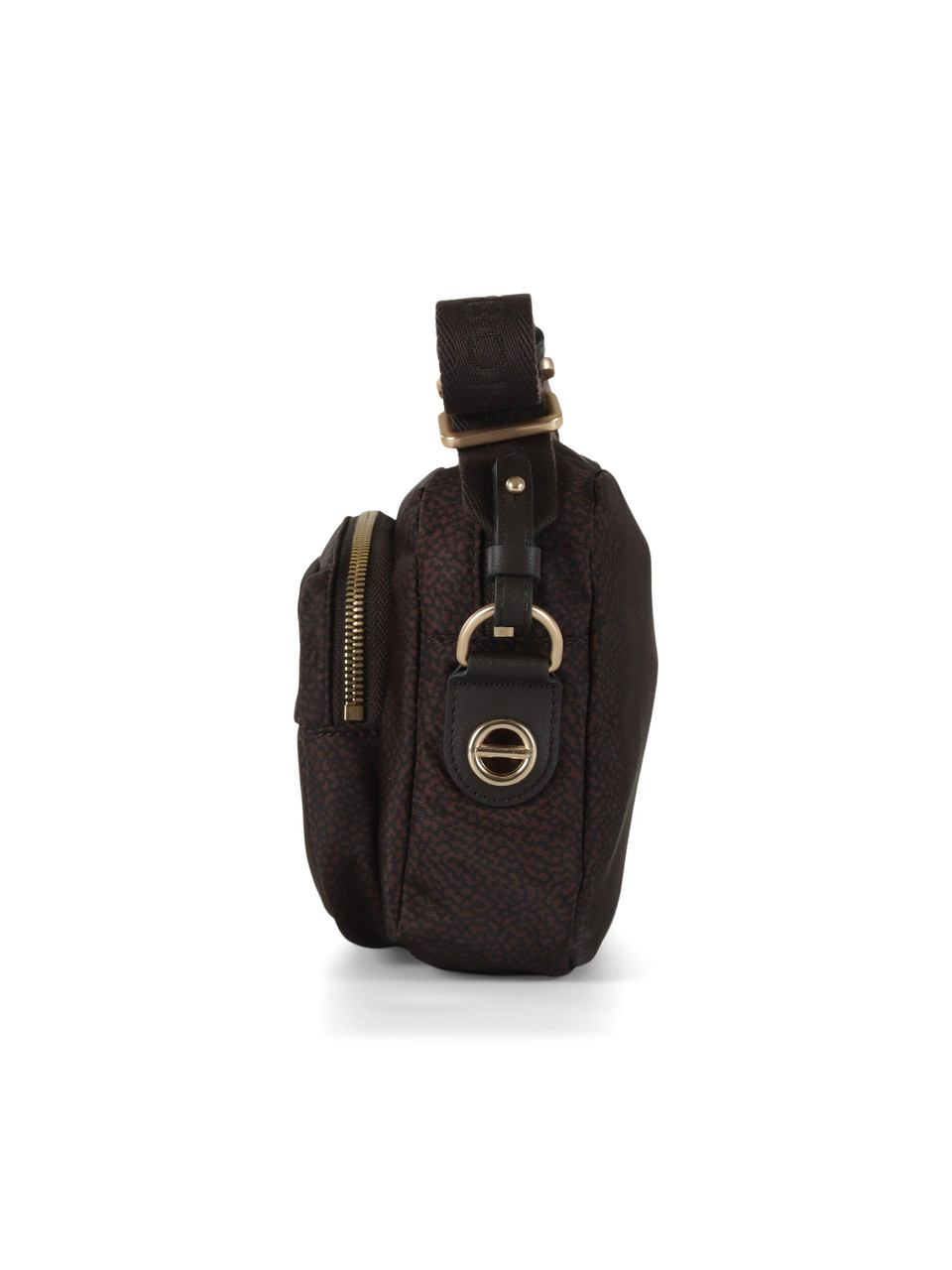 MARRONE | Borsa B-CLUB CAMERA CASE Small in tessuto stampato OP