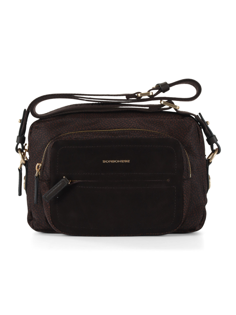 marrone scuro | Borsa B-CLUB CAMERA CASE Small in tessuto stampato OP