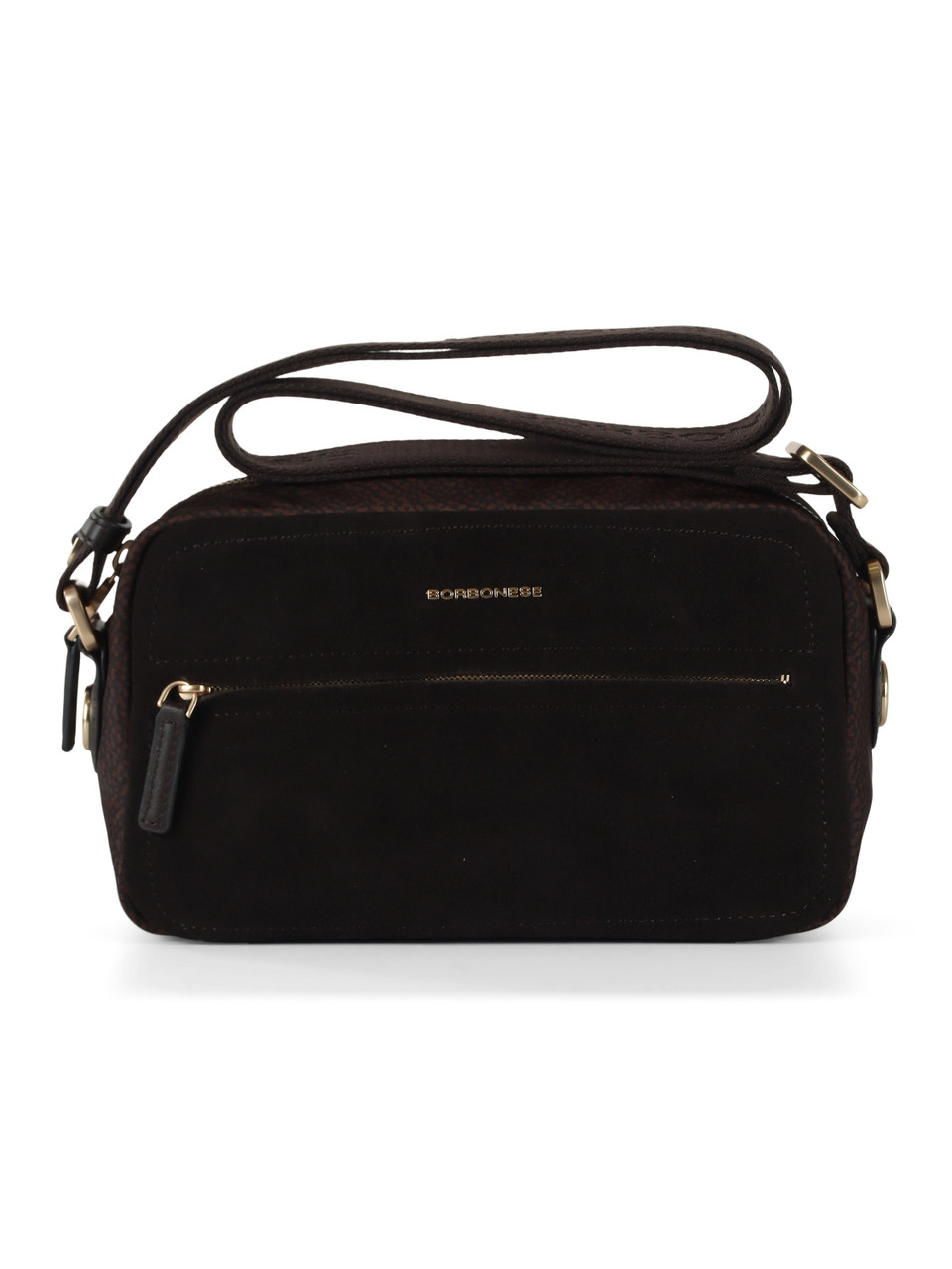 marrone scuro | Borsa B-CLUB CAMERA CASE Small in tessuto stampato OP