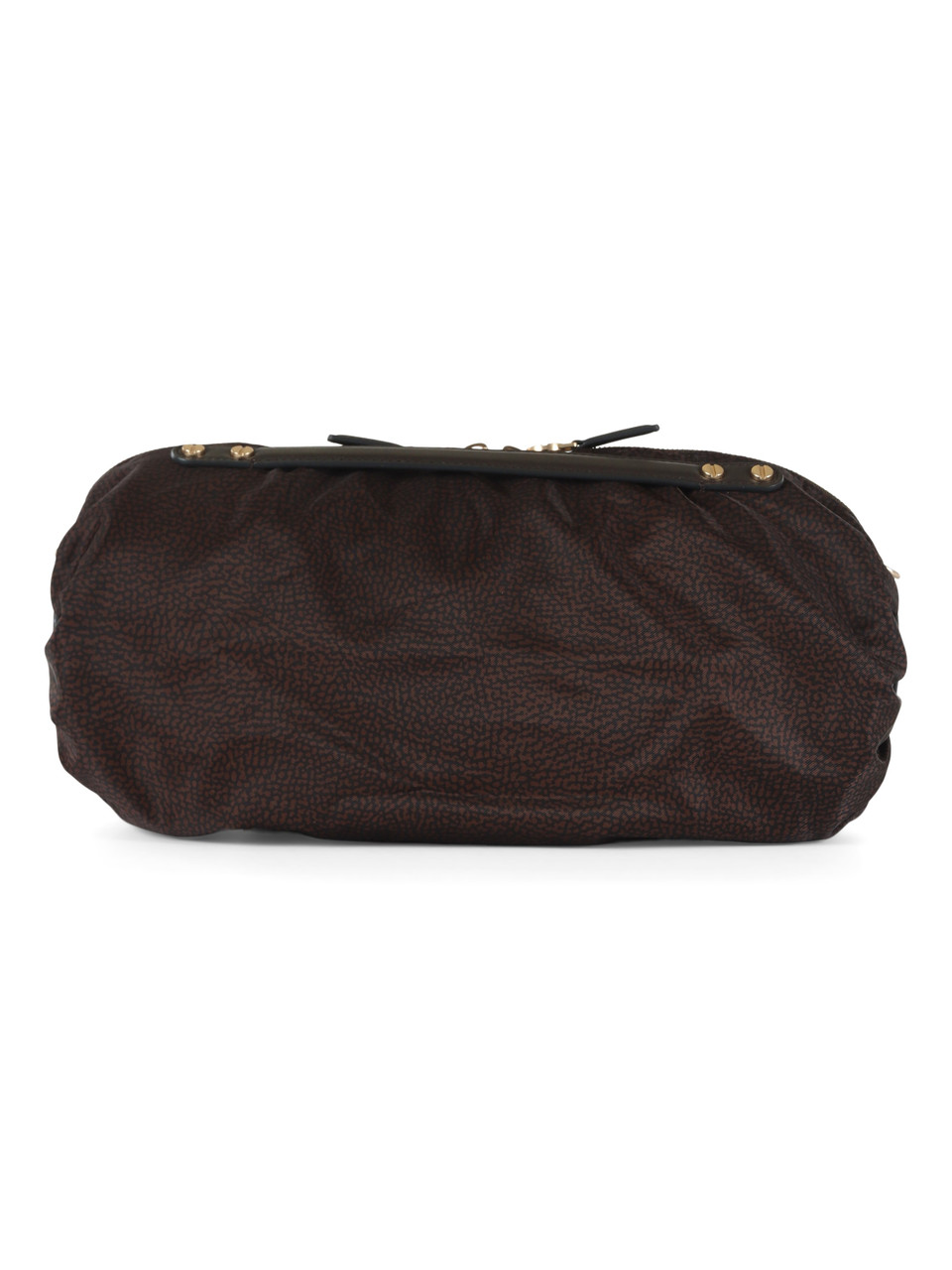 MARRONE | Borsa ACCADEMY BAULETTO Small in tessuto stampato OP