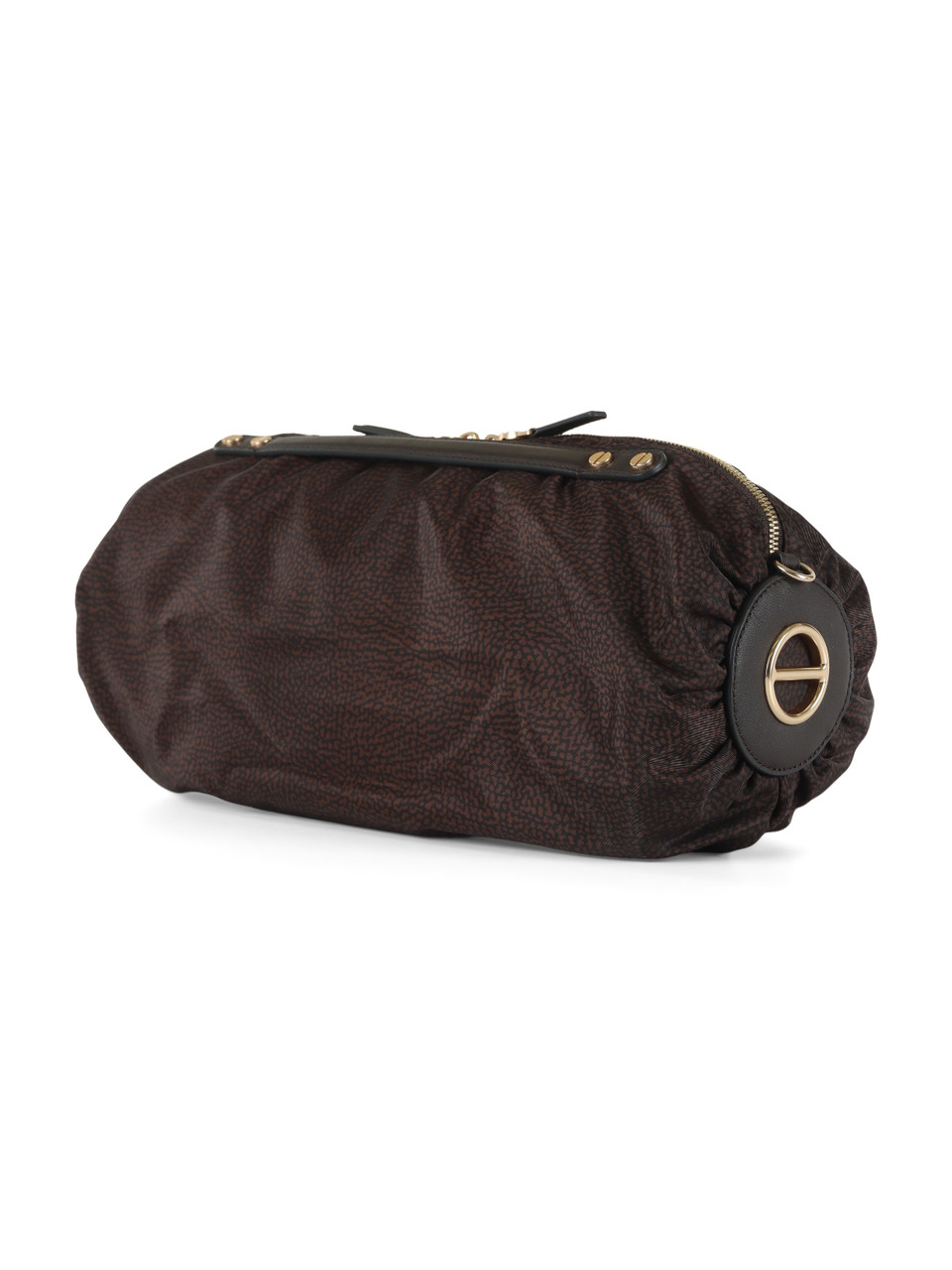 MARRONE | Borsa ACCADEMY BAULETTO Small in tessuto stampato OP