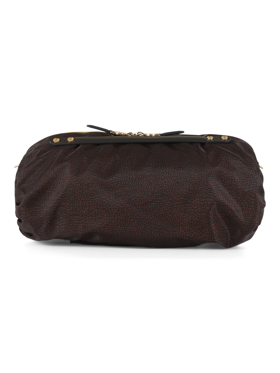 MARRONE | Borsa ACCADEMY BAULETTO Small in tessuto stampato OP