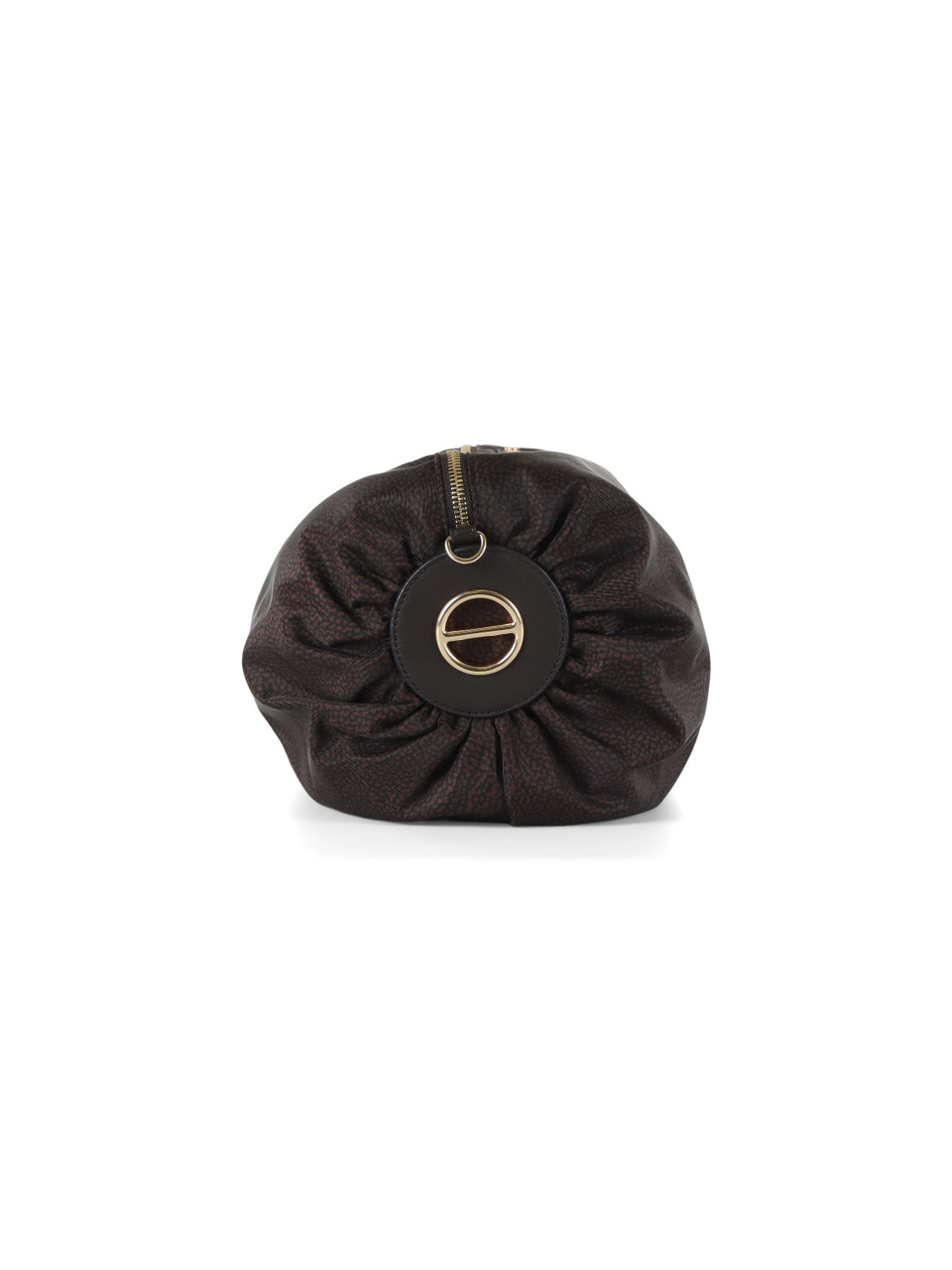 MARRONE | Borsa ACCADEMY BAULETTO Large in tessuto stampato OP