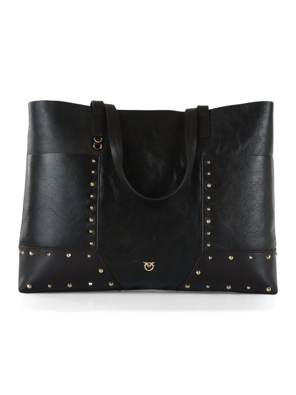 MARRONE | Borsa TOTE STUDS in pelle cloud