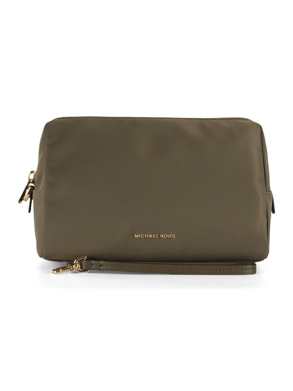 VERDE MILITARE | Pochette ZADIE Large in nylon riciclato