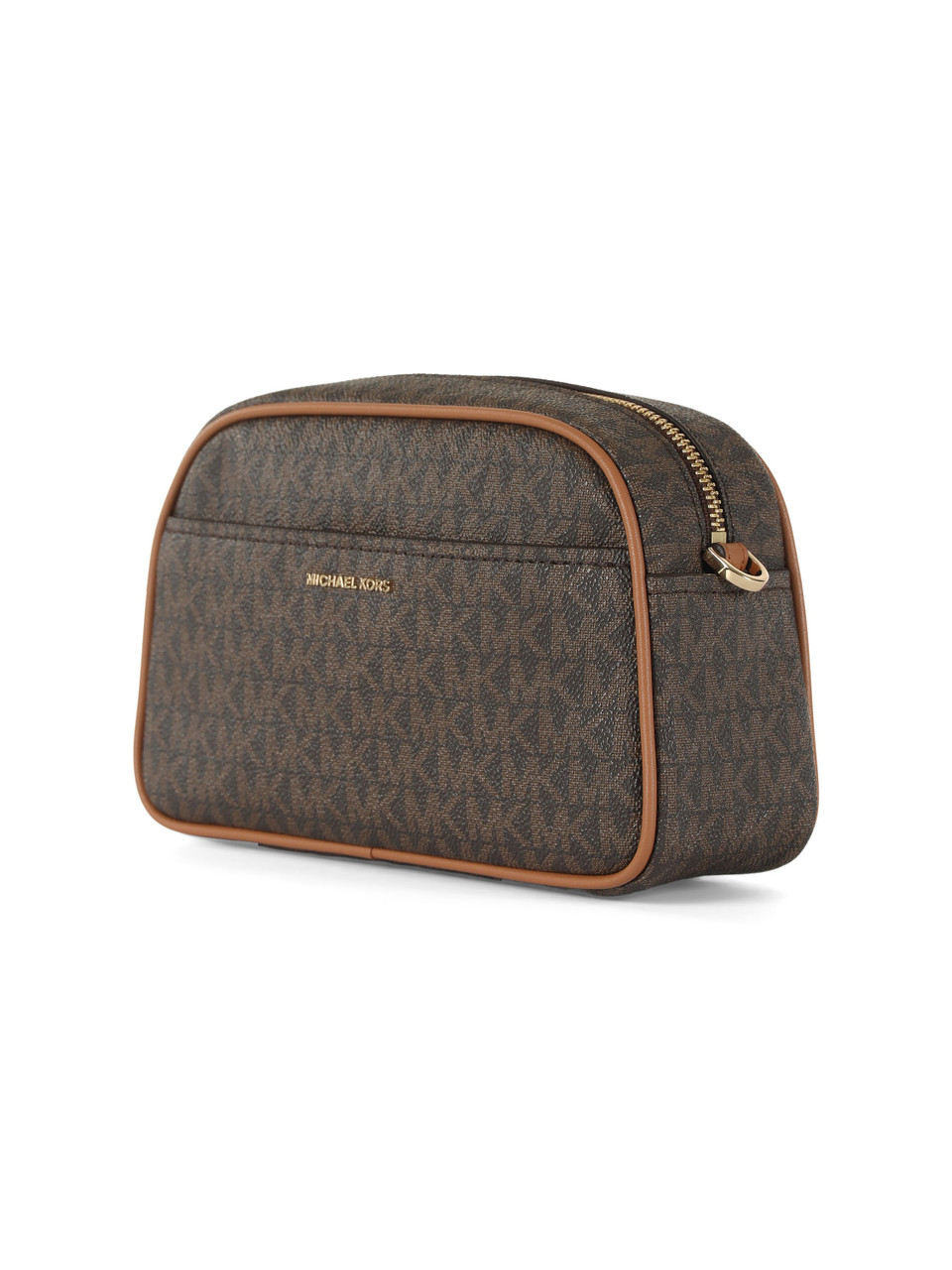 MARRONE | Borsa a tracolla JET SET Small con stampa logo