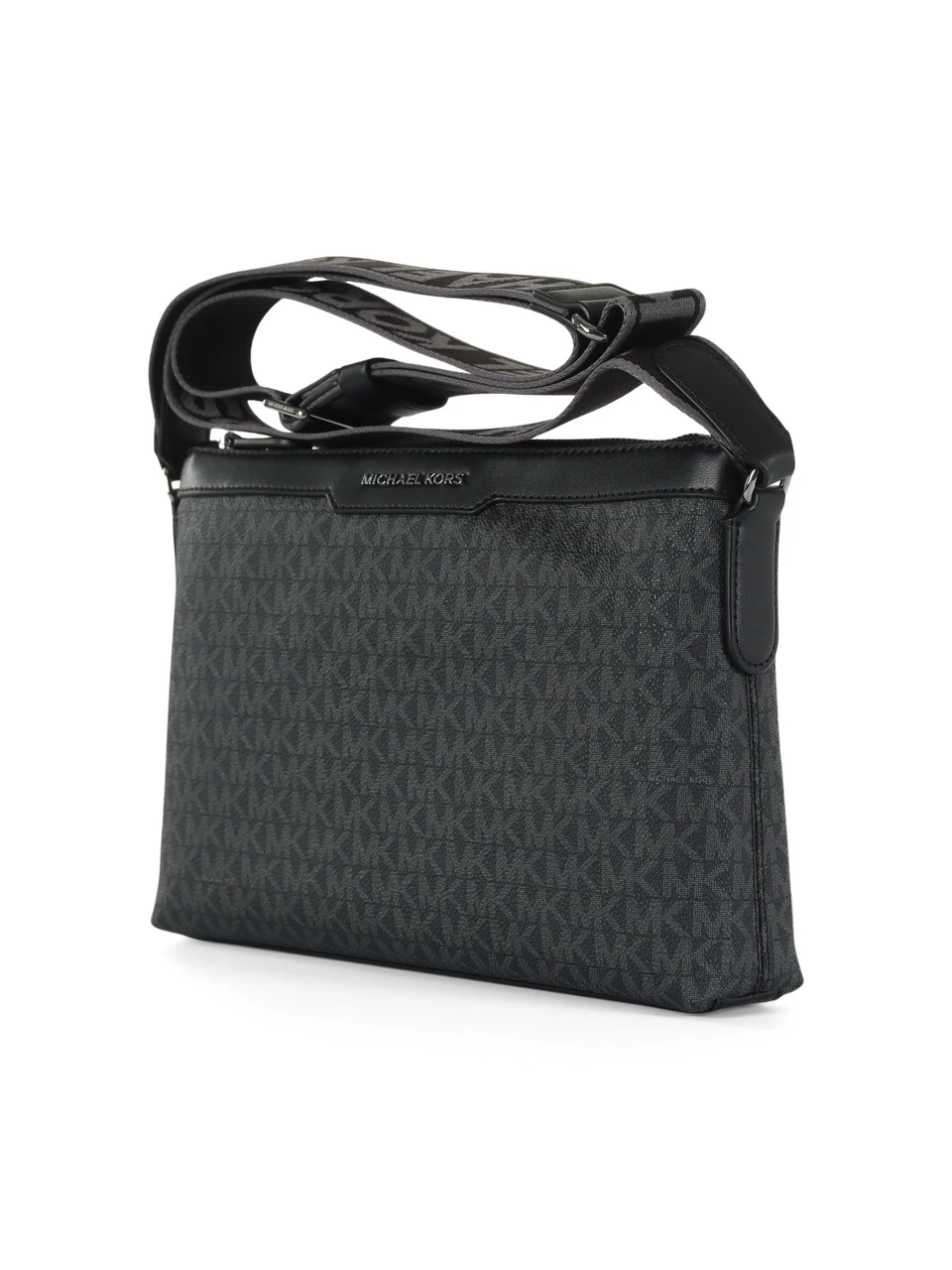 NERO | Borsa messenger stampa logo HUDSON