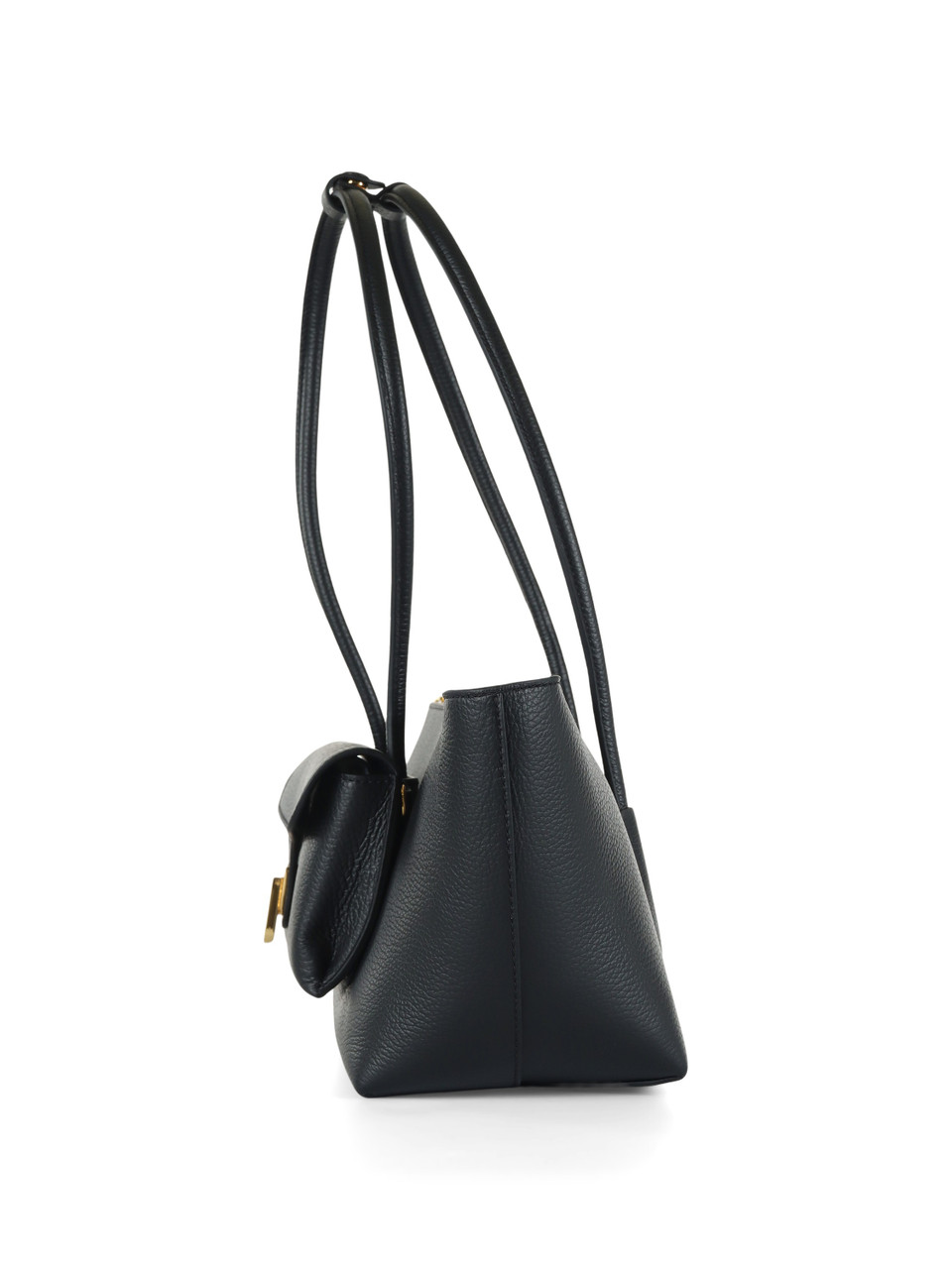 NERO | Borsa a spalla in pelle DOUBLE BEAT Medium