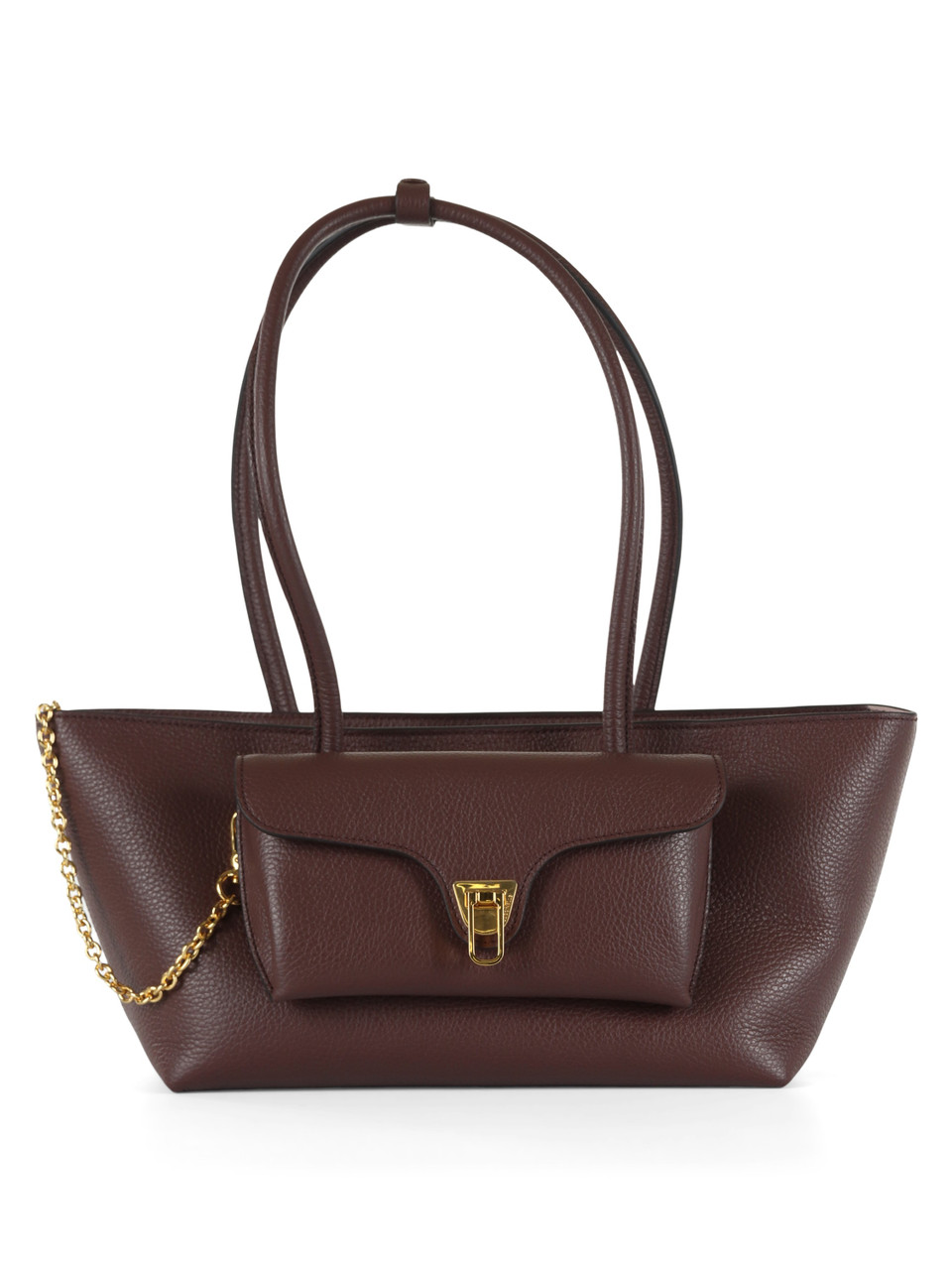 MERLOT | Borsa a spalla in pelle DOUBLE BEAT Medium