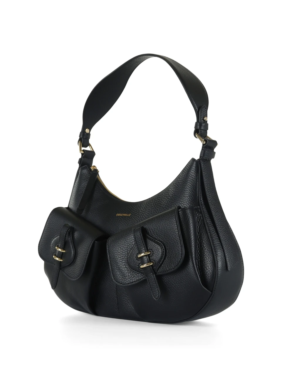 NERO | Borsa a spalla in pelle MAVERY POCKET Medium