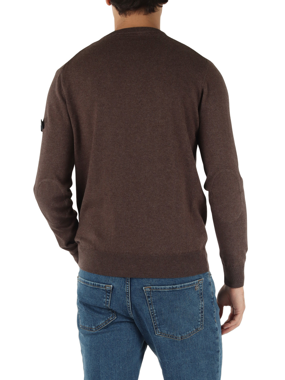 MARRONE | Maglia in lana e cotone EXMOOR RWS 08