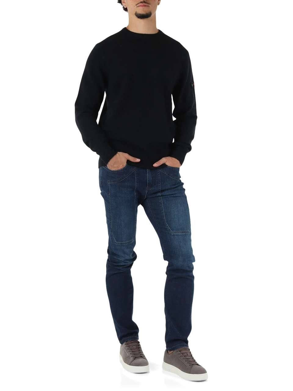 BLU SCURO | Maglia in lana e yak GEDIZ 02