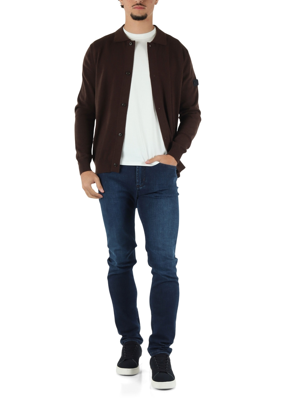 MARRONE | Cardigan in misto lana CANDIES