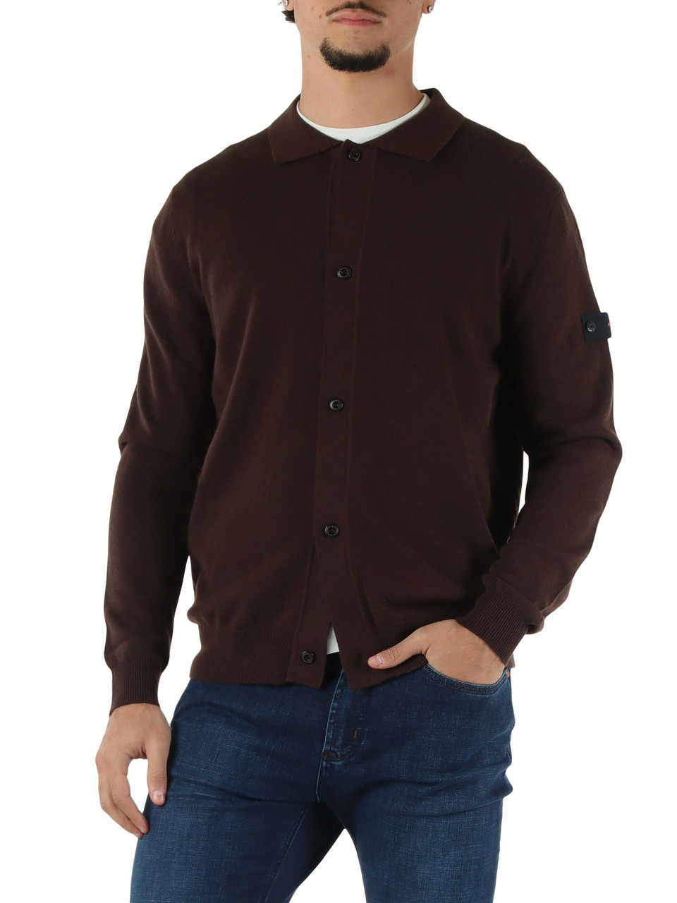 MARRONE | Cardigan in misto lana CANDIES