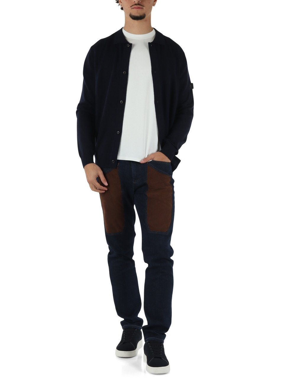 BLU SCURO | Cardigan in misto lana CANDIES