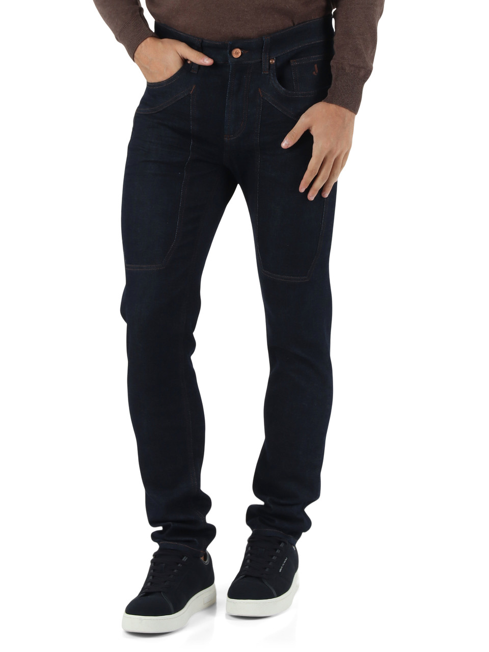 BLU SCURO | Pantalone jeans cinque tasche JOHN slim fit