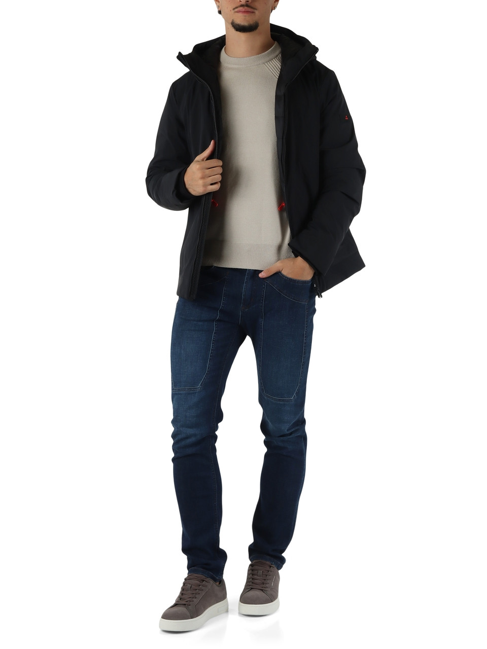 NERO | Giacca con cappuccio LOGE SRTR GRS 02