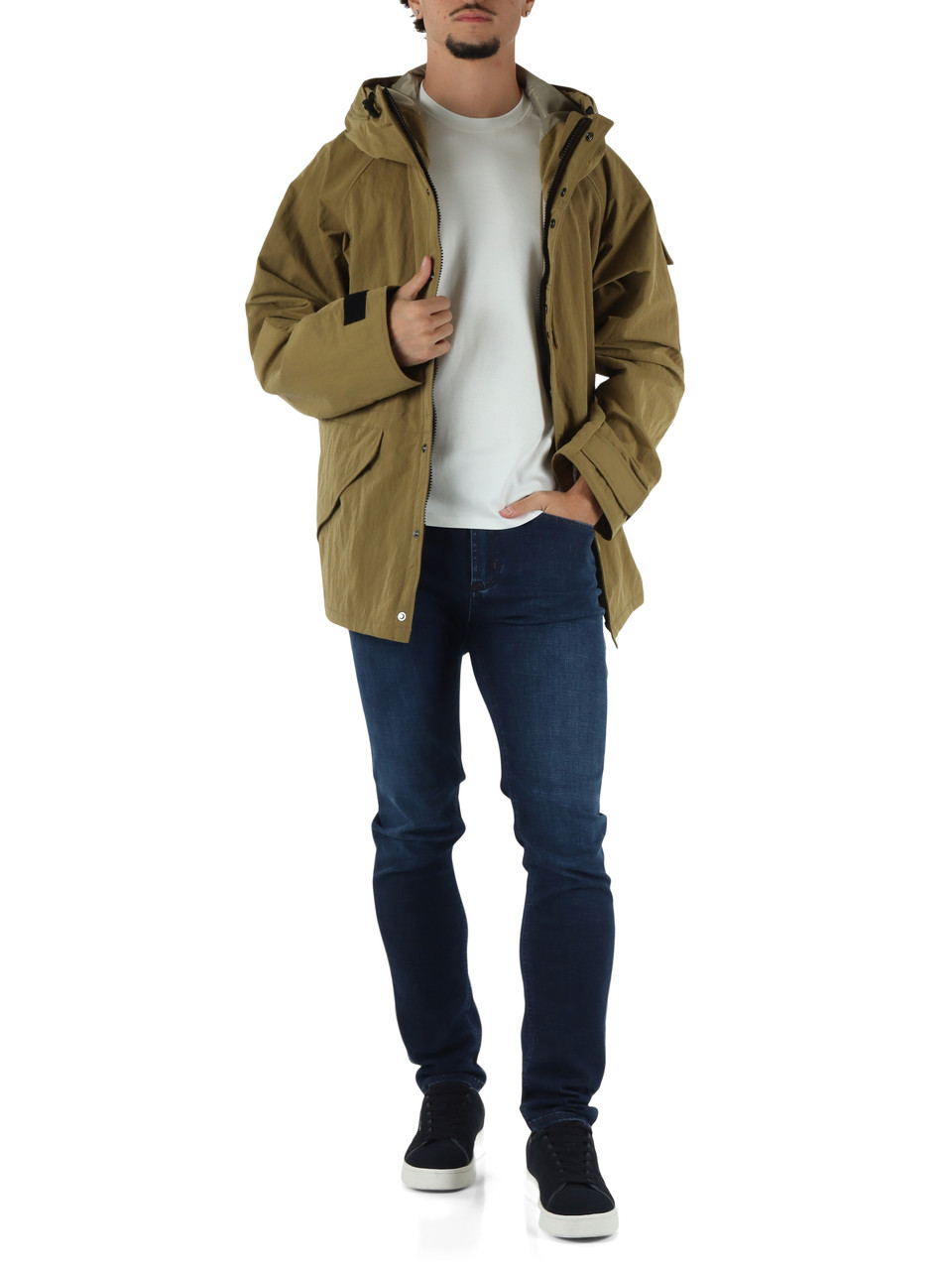 KAKI | Giacca in tessuto spalmato LATITUDE SHORT PARKA
