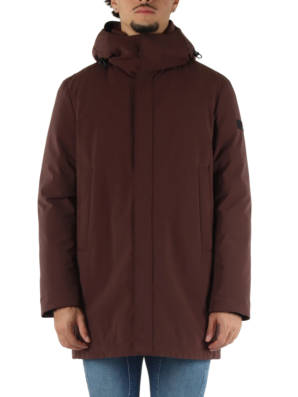 MARRONE | Piumino con cappuccio KRUGER TJ GRS 02